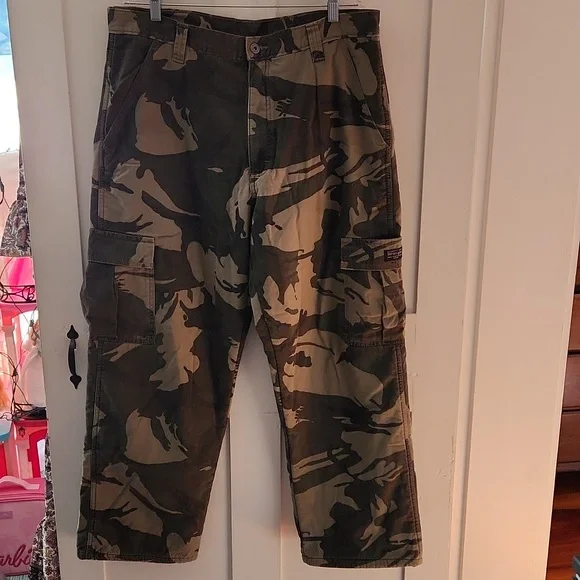 Wrangler Camo fleece lined cargo pants Mens 36 x 30 - Picture 2 of 10